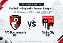 Bournemouth U21 vs Stoke City U21 Prediction – Bet of The Day AFC Bournemouth U21 vs Stoke City U21 Premier League 2